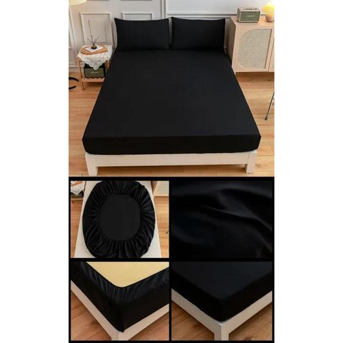 Drap Housse - + 2x Taie D'oreiller - Bonnets 30 Cm Pour Matelas Épais -microfibre Brossée