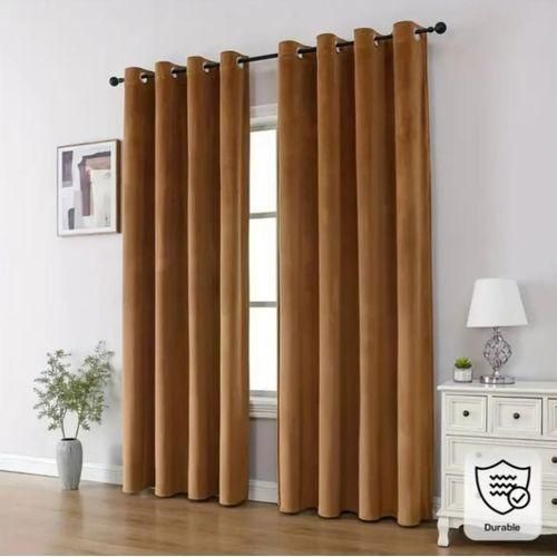 Lot De 2 Pieces Rideaux En Velours , Doux Occultant Rideau À Œillets, Rideau Thermique Isolant Anti Chaleur Velours Pour Chambre, Opaque Rideaux Salon Moderne