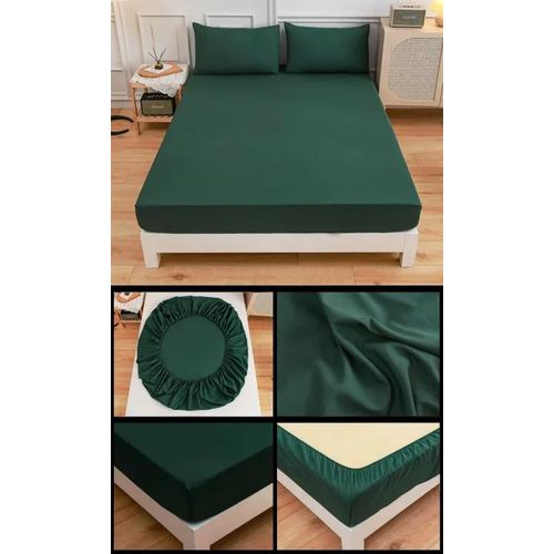 Drap Housse + 2x Taie D'oreiller - Bonnets-  Pour Matelas Épais thumbnail 2