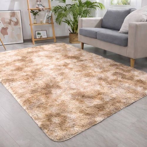 Tapis Shaggy Moelleux Pour Salon Et Chambre À Coucher. Tapis De Sol Doux Et Confortable