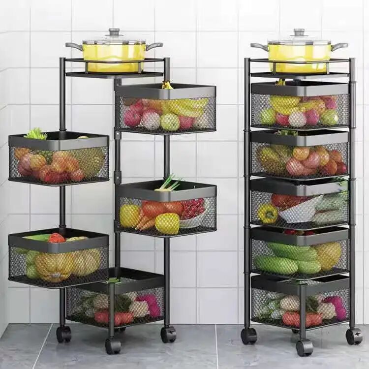 Étagère De Rangement Rotative Pour Légumes