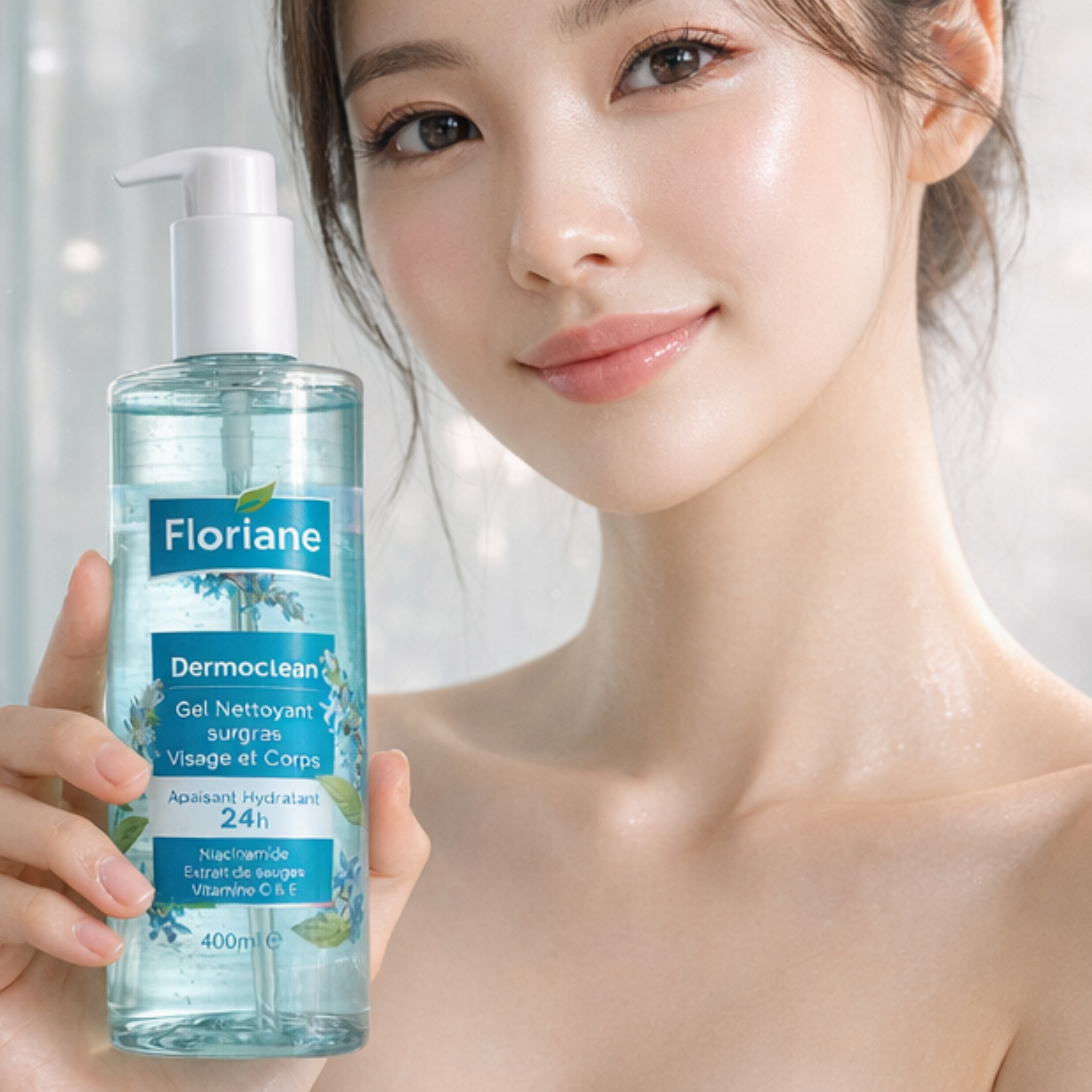 Dermoclean Graines De Sauge - Gel Nettoyant Surgras Visage Et Corps - Pour Les Peaux Grasses Ou Pour Une Sensation De Fraîcheur. thumbnail 3