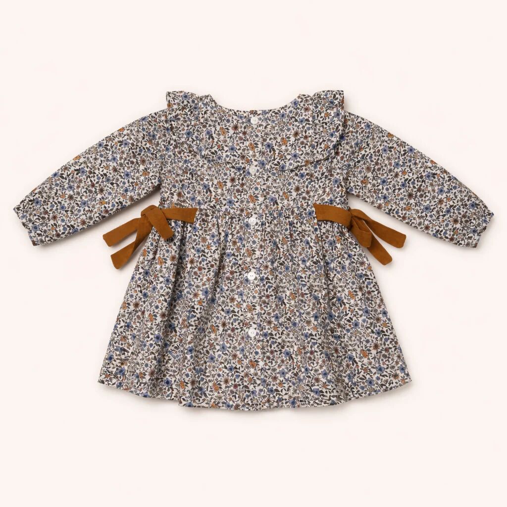Blouse Bébé Fleurie Avec Nœuds – Élégance Bohème & Douceur thumbnail 3