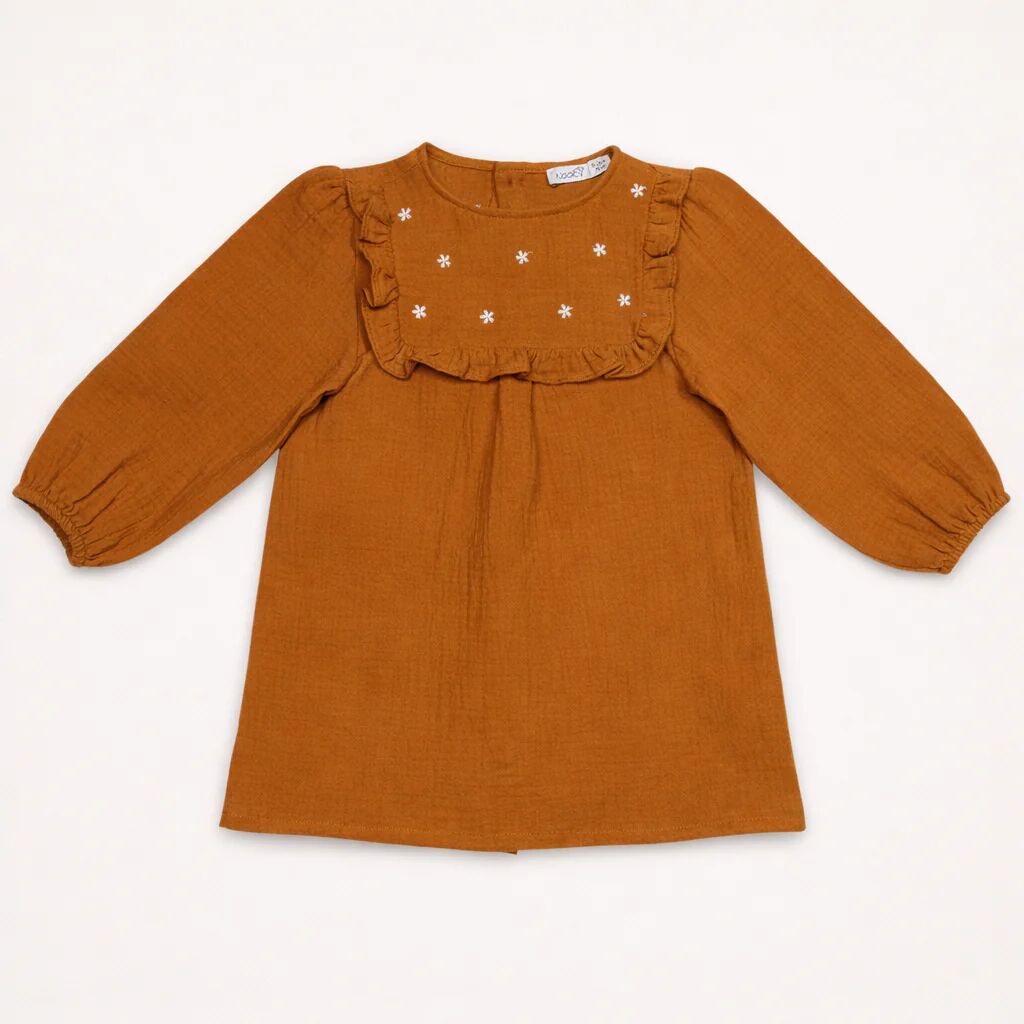 Blouse Bébé Terracotta À Volants – Douceur & Style Bohème