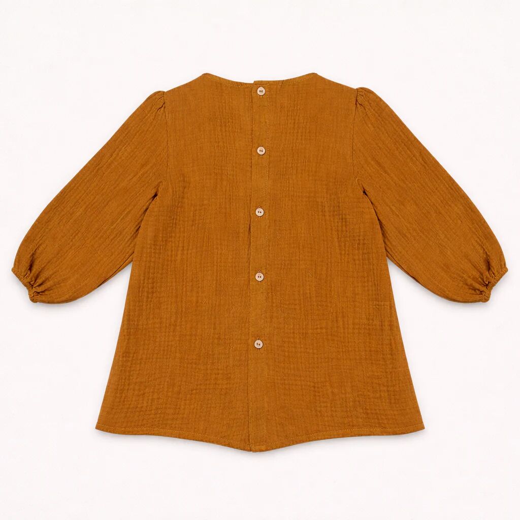 Blouse Bébé Terracotta À Volants – Douceur & Style Bohème