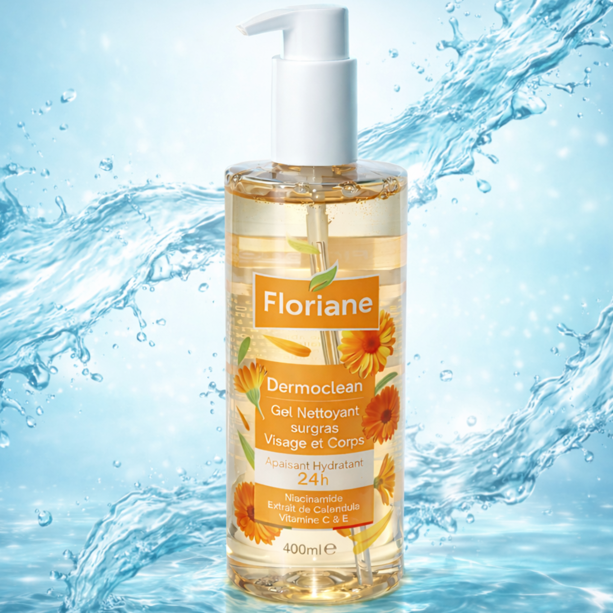 Dermoclean Calendula - Gel Nettoyant Surgras Visage Et Corps - Un Excellent Choix Pour Les Peaux Sensibles Ou Facilement Réactives thumbnail 4