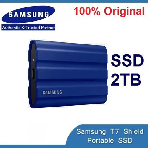 Disque Dur Portable Ssd 2tb T7 Shield Externe Usb 3.2 Gen2, Robuste, Ip65