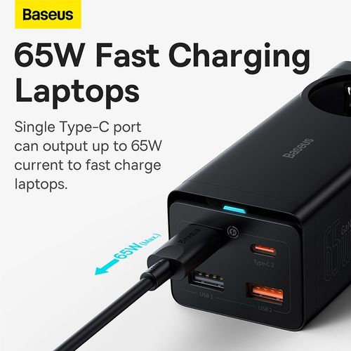 Chargeur Gan 65w, 4 Ports, Adaptateur De Bureau, Station De Charge Rapide