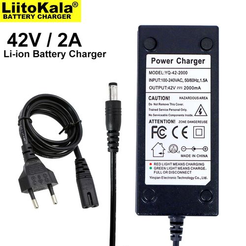 Chargeur Au Lithium 36v Output 42v/ 2a Pour Vélo Électrique, Trottinette  thumbnail 3