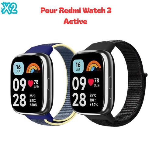 Set 2 X Bracelet De Rechange Pour Redmi Watch 3 Active - Noir / Bleu thumbnail 2