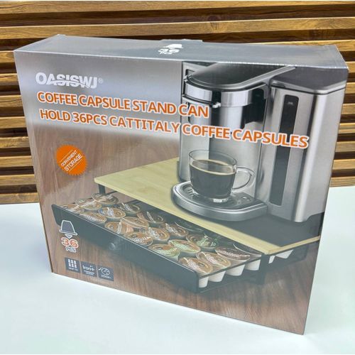 Support Machine Café Avec Tiroir Rangement Capsules 36 Pcs thumbnail 3