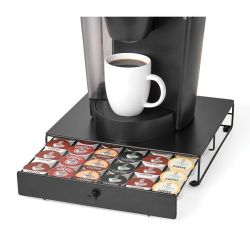 Table Support De Capsules De Café Pouvant Contenir 36 Capsules Pods Pour Machines Et Dosettes Rangement, Porte Capsule Organisateur, Tiroir À Dosettes De Café Compatible Avec Les Capsules K-cup