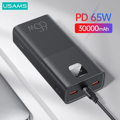 Power Bank 65w 30000mah, Fast Charge Pour Pc Macbook Et Téléphones
