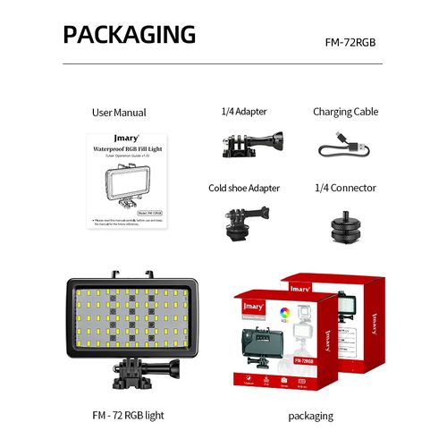 Projecteur Rgb Rechargeable Imperméable, Pour Photographie Studio Camera Dlsr thumbnail 3