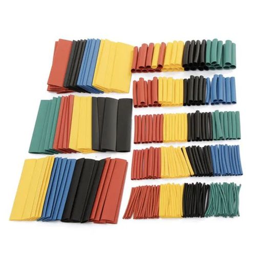 530pcs Gaine Thermorétractable Tube Fil Isolation Sleeving Kit Voiture Électrique Shrinkable Câble Wrap Set Assortiment Polyoléfine - Multicolore