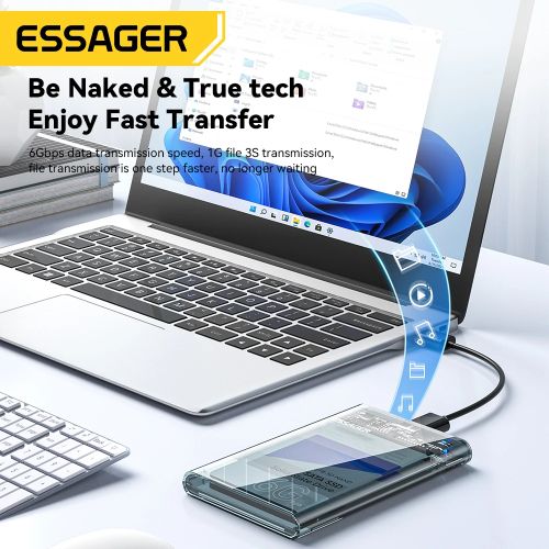 Essager Boîtier De Disque Dur Sata 2.5 Pouces, Usb 3.0, Boîtiers De Stockage Pour Ssd 2.5 Pouces