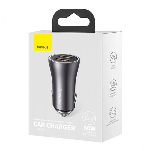 Chargeur De Voiture Contactor Max, 2 X Usb Type-a, 60w, Car Charger thumbnail 3