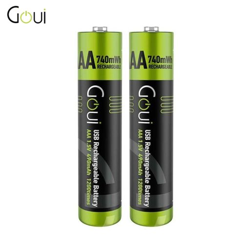 Batterie Rechargeable Aaa Battery (2pcs) Avec Cable Type C De Charge - Pile 400mah / 750mwh Black