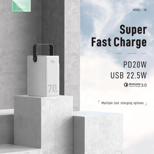 Power Bank Fast Charging Big Capacity 70000-mah J-15 22.5w