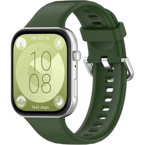 Set De 2 X Bracelet De Rechange En Silicone Pour Huawei Watch Fit 3 Strap - Ceinture (montre Non Incluse) Fit3 Couleur : Vert, Bleu thumbnail 3