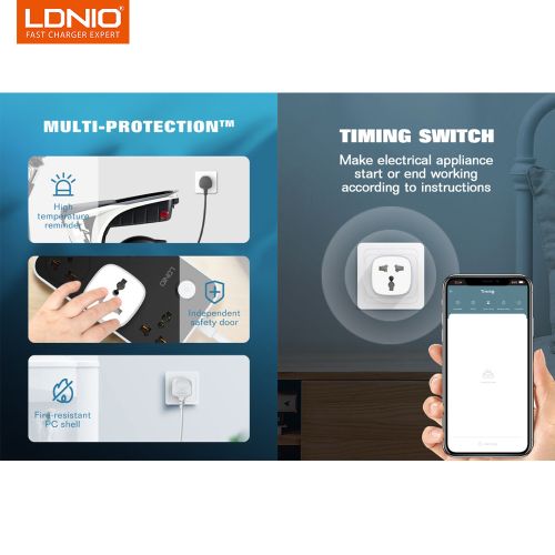 Prise Smart Wifi Connecté Intelligente, Controle À Distance Avec Application Android/ios