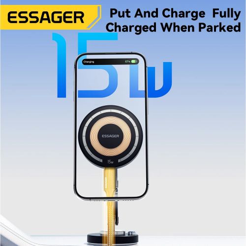 Support De Téléphone Magnétique Sans Fil Pour Voiture Charge Rapide -15w