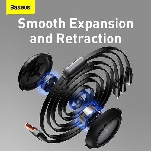 Câble De Données Rétractable 66w 3 En 1 Usb A Vers M+l+c Type-c Charge Rapide thumbnail 3