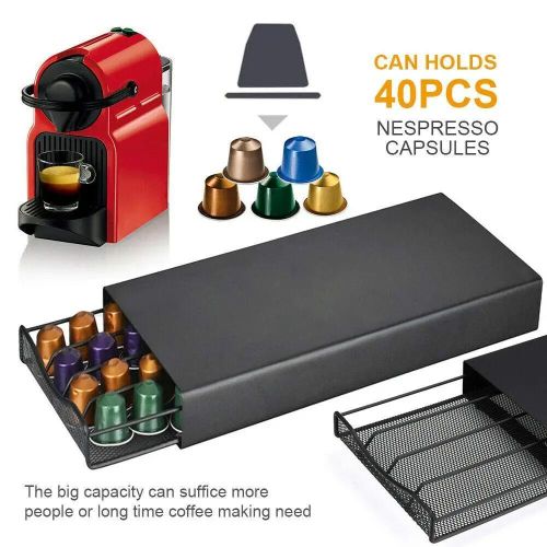 Table Support De Capsules De Café Pouvant Contenir 40 Capsules Nesspresso Pour Machines Et Dosettes Rangement, Porte Capsule Organisateur
