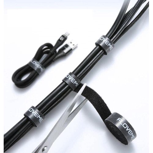 Organiseur De Câbles, Protection Pour Les Câbles, Crochet Et Boucle Sangle Réutilisable Serre-câble Fixation Ruban