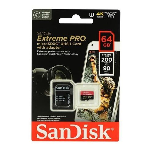 Extreme Pro Microsdxc 64go 200mb/s Pour Camera Gopro 4k Uhd Sd Card Hight Speed 64gb
