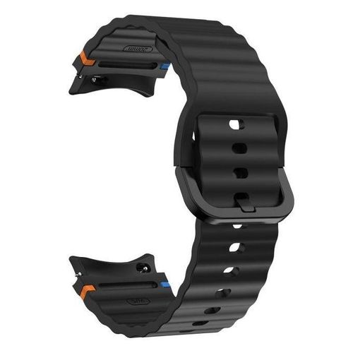 Bracelet En Silicone Band Pour Galaxy Watch 7 Fe 6 4 Classic 5 Pro 44mm 40mm 43mm 47mm 45mm Strap Galaxy Watch6 7 Black - Noir