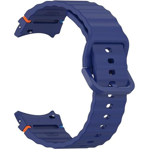 Set De 2 X Bracelet En Silicone 2 Couleurs Pour Samsung Galaxy Watch 7 Fe 6 4 20mm Classic 5 Pro 44mm 40mm 43mm 47mm 45mm Watch6 7 Strap De Rechange S/m/l - Noir + Bleu thumbnail 3