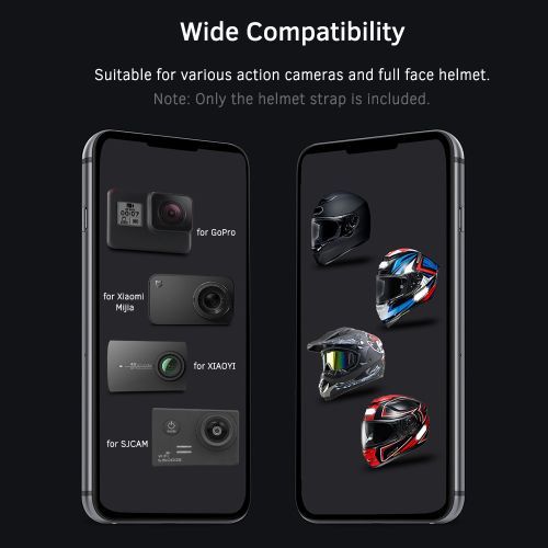 1pc Casque Intégral Menton Support De Montage Pour Gopro Hero 8 6 5