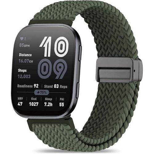 Bracelet De Montre 22mm Magnétique En Nylon Tressé - Tissue À Dégagement Rapide Pour Huawei