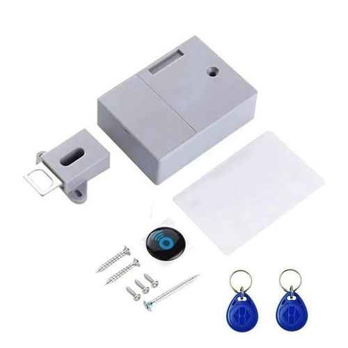 Serrure Rfid Invisible Intelligente Pour Armoire – Déverrouillage Sans Contact Nfc Avec Porte-clés & Carte – Sécurité Meuble/tiroir