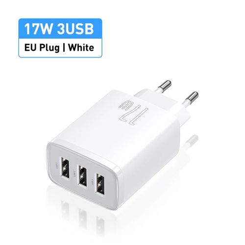 Chargeur Original Usb 17w, Adaptateur Mural De Voyage À 3 Ports