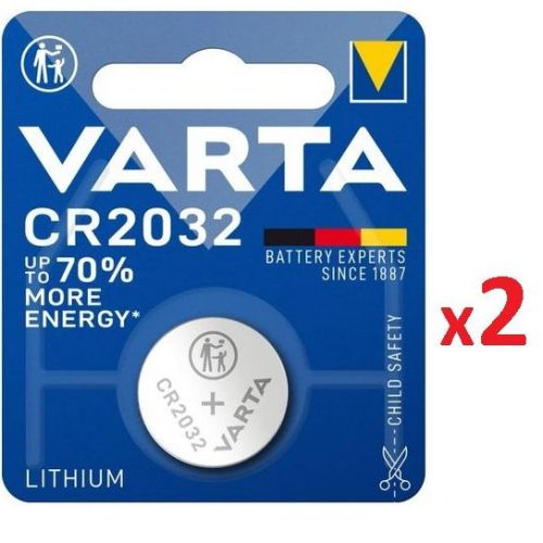 2 X Piles Cr2032 3v Batterie, Pile Bouton Au Lithium 3 Volts, Blister 1 Unité