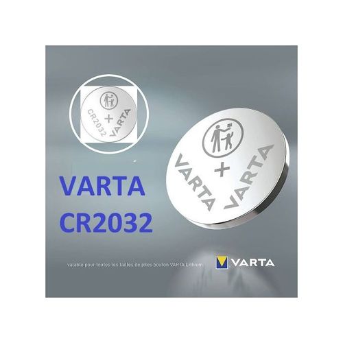 2 X Piles Cr2032 3v Batterie, Pile Bouton Au Lithium 3 Volts, Blister 1 Unité