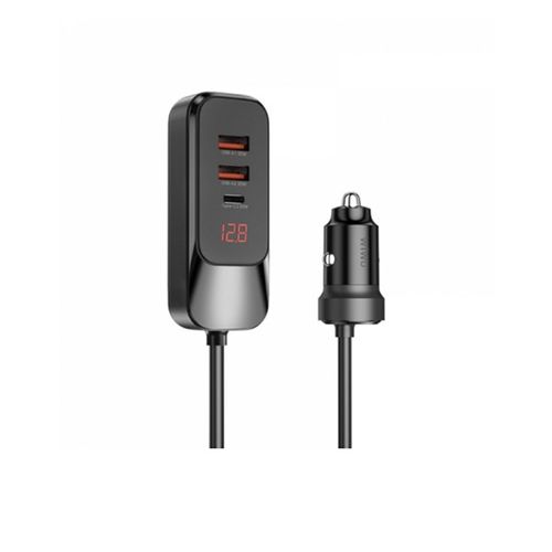 Qc015 Extension 120w Usb + Type-c Chargeur De Voiture Filaire À Deux Ports