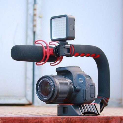 Support De Poignée De Stabilisation Vidéo U-grip Pro Avec Triple Ports Sabot Pour Camera, Professionnel