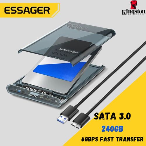 Disque Dur Sata 2.5 Pouces, Usb 3.0, 240gb Ssd 2.5 Pouces Assemblé Kingston Drive
