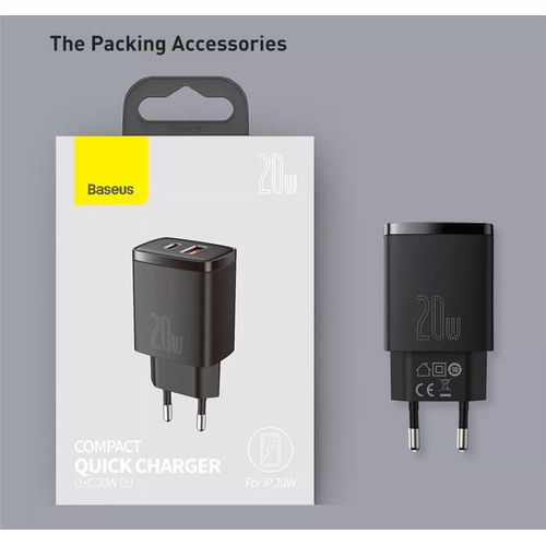 Chargeur Rapide 20w Compact Usb + Type-c Double Ports Adaptateur thumbnail 3