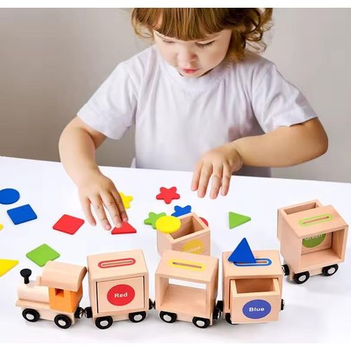Train En Bois Magnétique Pour Enfant