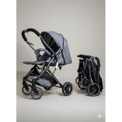 Poussette 2 En 1 Double Face, Pliable Avec Moustiquaire - De 0 À 4 Ans