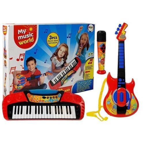Jeux Musical Enfant 3 En 1 – Piano, Guitare & Micro Avec Sons Et Lumières thumbnail 3