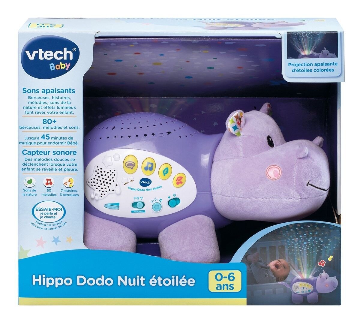 Vtech - Veilleuse - Hippo Dodo Nuit Etoilée