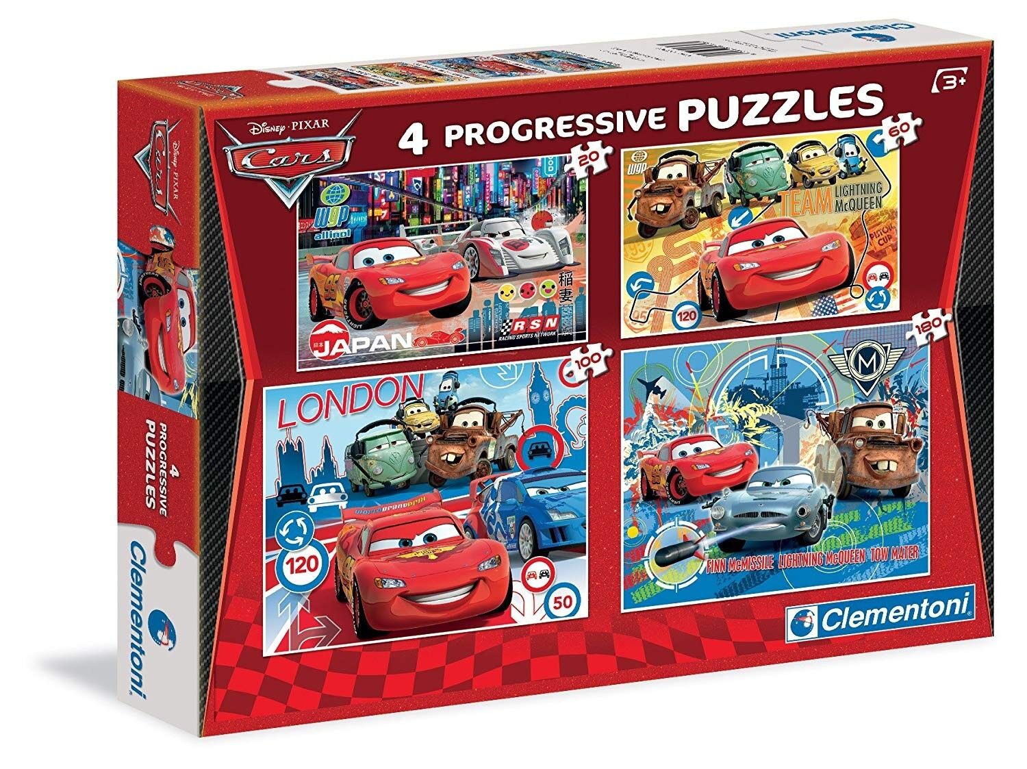 4 Puzzles Progressive 20-60-100-180 Pcs