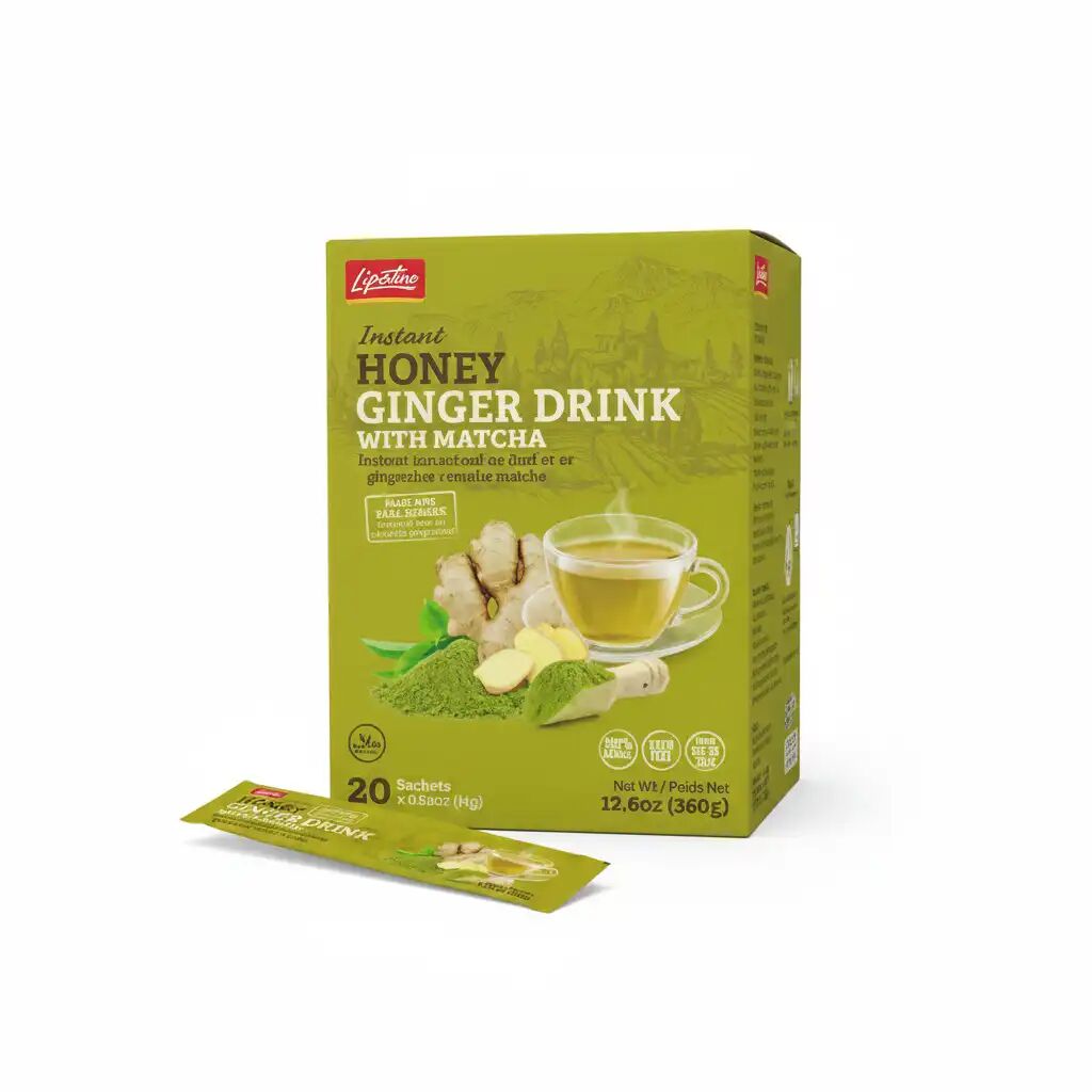 Boisson Instantanée Soluble - Gingembre, Miel, Matcha