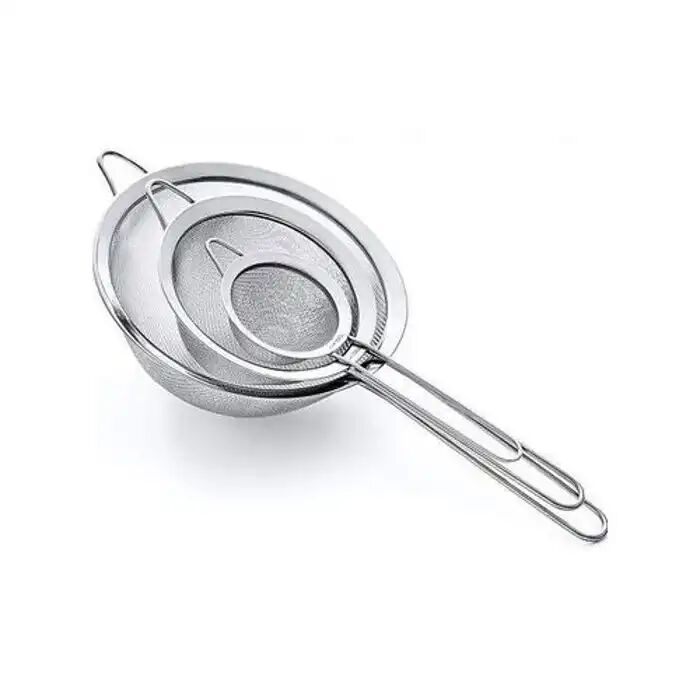 Passoires De Cuisine En Inox, 3 Tamis À Mailles Fines Pour Farine Et Poudres thumbnail 3