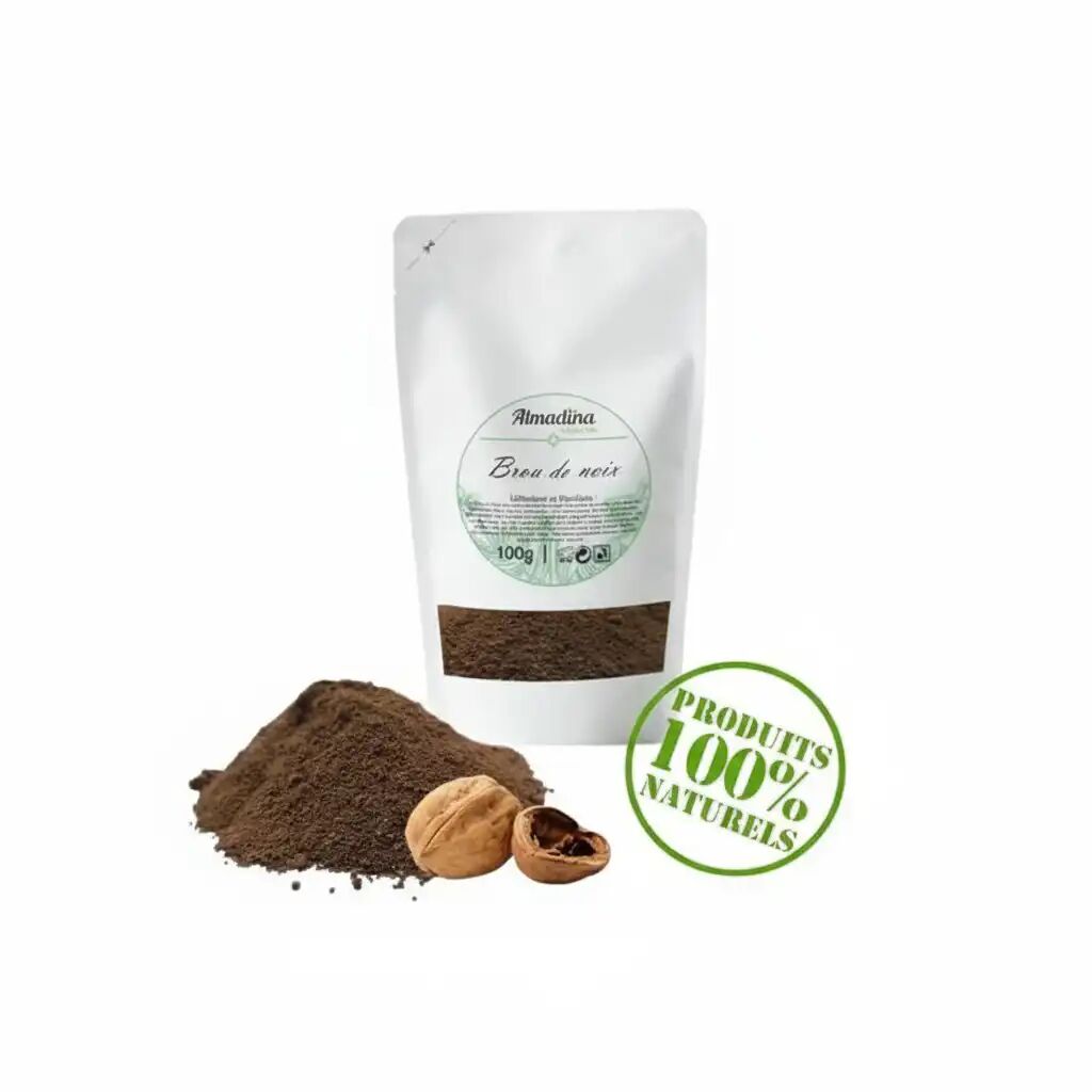 Broux De Noix En Poudre Naturel Excellente Qualite - Sachet Kraft Refermable